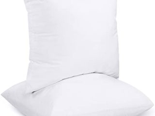 Utopia Bedding Relleno de Cojín (2 Unidades) - Funda de Mezcla de Algodón - Fibra Virgen Siliconada - Almohadas de Sofá Blanco 60x60 cm