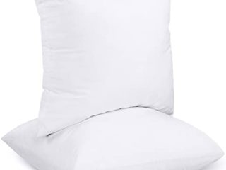 Utopia Bedding Relleno de Cojín (2 Unidades) - Funda de Mezcla de Algodón - Fibra Virgen Siliconada - Almohadas de Sofá Blanco 40x40 cm
