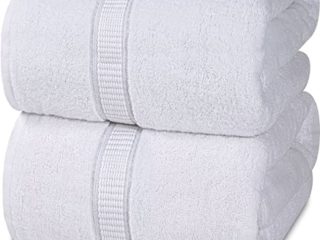 Utopia Towels - Lujosa Toalla de Baño Jumbo (90 x 180 CM, Blanco) - 600 gsm, 100% Algodón Ring Spun Altamente Absorbente y de Secado Rápido - Sábana de Baño Súper Suave (Paquete de 2)