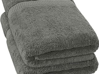 Utopia Towels - Lujosa Toalla de Baño Jumbo (90 x 180 CM, Gris) - 600 gsm, 100% Algodón Ring Spun Altamente Absorbente y de Secado Rápido - Sábana de Baño Súper Suave (Paquete de 2)