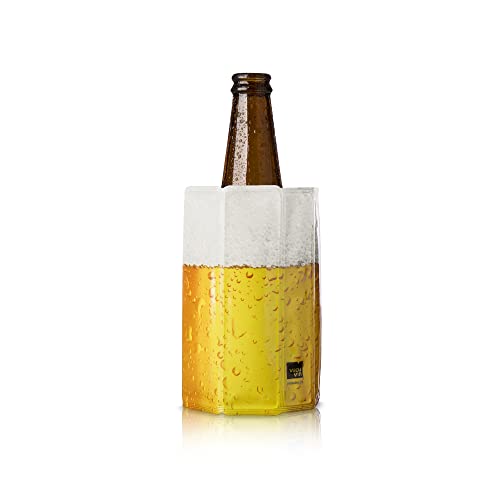 Vacu Vin Active Beer Cooler Enfriador para latas o botellín, Blanco/Amarillo, Centimeters