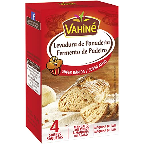 VAHINE - Pastelería - Levadura de Panadería Super Rápida - Para Masa de Pan, Bollos, y Pizza - 18,4g