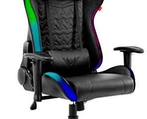 VALK Skadi - Silla Gaming con Luces LED RGB, Reclinable 160º, Reposabrazos 2D, Silla Gamer Escritorio y Oficina, Ergonómica, Transpirable, Pistón Clase 4, Espuma Moldeada en frío (Negro)