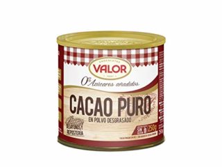 Valor - Cacao puro soluble 100% Natural. chocolate Valor sin Gluten. Gran calidad e intenso Sabor y Aroma. Apto para Celiacos - 250 Gramos