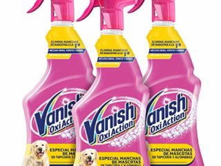 Vanish Oxi Action - Quitamanchas especial manchas de Mascota en alfombras y tapicerías, spray, sin lejía - Pack de 3 x 750 ml