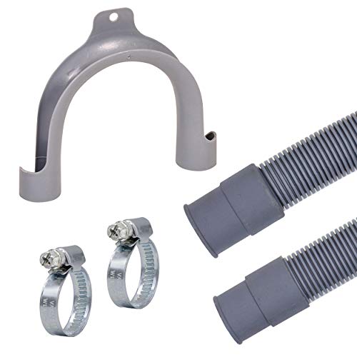VARIOSAN Manguera de desagüe 11305, 1,50 m, 3/4", incluye abrazadera y abrazaderas, para lavadora y lavavajillas