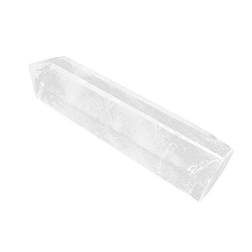 Varitas de Cristal curativas Puntos de Cuarzo Transparentes Cristal Natural de Cuarzo Natural Varitas de Cristal curativas pulidas Punta Hexagonal Meditación Terapia Piedras para la decoración(6-7cm)