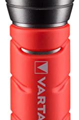Varta 3X (Roja) Linterna LED 5 W, IPX4, 3 Pilas AAA Incluidas, Rojo