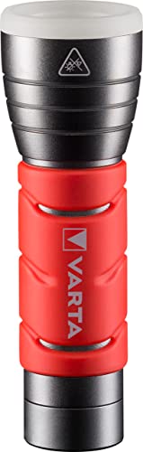 Varta 3X (Roja) Linterna LED 5 W, IPX4, 3 Pilas AAA Incluidas, Rojo