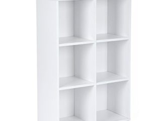 VASAGLE Librería Estantería Biblioteca con 6 Compartimentos 65,5 x 30,5 x 97,5 cm Blanco LBC203D, blanco