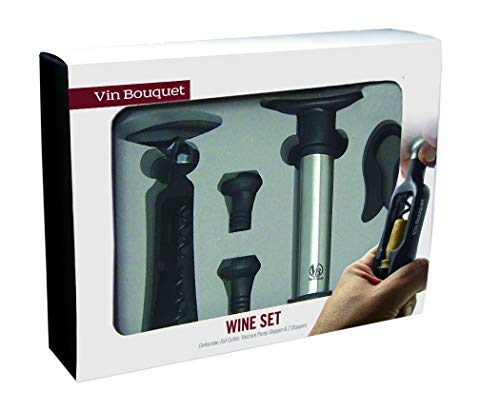 VB VIN BOUQUET sacacorchos de Giro y Bomba FI 003 Set Descorchador, Acero Inoxidable, centimeters
