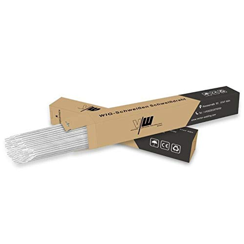 VECTOR Varillas de soldadura ER 5356 de aluminio altamente aleado Ø 2,4 mm/longitud 500 mm/1 kg de suplemento TIG