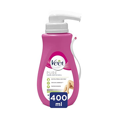 Veet - Pure Crema Depilatoria Corporal Para Mujer, Suavidad Duradera, Para Pieles Secas, 400ml