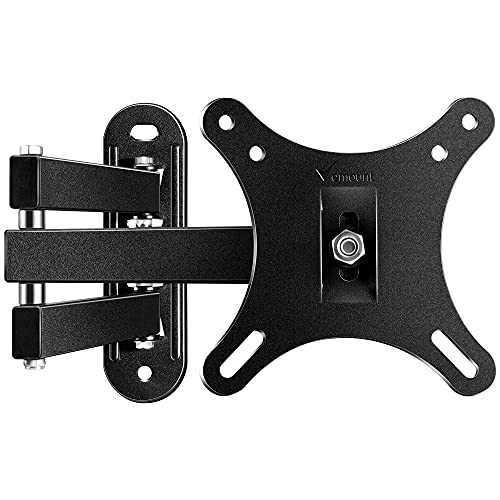 Vemount Soporte de Pared para TV 14-23 Pulgadas(35cm-58cm), para Pantalla Plana LED LCD Plasma 4K 3D, Máx Vesa 100x100, Máx Carga 15KG,Inclinable y Giratorio - Negro