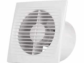 Ventilador Extractor de baño 15W aire 152X97X152H mm Silencioso con válvula anti mosquitera integrada, 180 m3/h,Ideal para baño cocina inodoro oficina