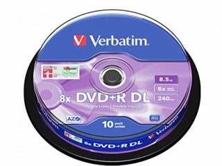 Verbatim 43666 - DVD+R vírgenes de Doble Capa (Paquete de 10)