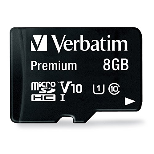 Verbatim 44081 - Tarjeta de memoria micro SDHC de 8 GB con adaptador (Clase 10)