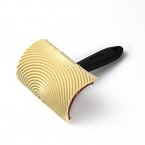 Veteador de goma de 10 cms con mango. Ideal para conseguir efectos similares a las vetas de la madera y nudos en cualquier tipo de superficie lisa.