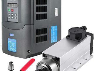 VEVOR 4 KW Accionamiento de Frecuencia Variable 220V 208-240 VAC 48-63 Hz 0-400 Hz 1 o 3 Fases, Motor de Husillo de 4 KW Refrigerado por Aire 220 V 10 A 300 Hz 1-18000 rpm 40 x 20 x 17 cm 19,84 lbs