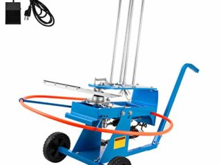 VEVOR Lanzaplatos 23KG Lanzador de Tiro al Plato 98CM Tiro al Plato Lanzaplatos Caza Máquina Tiro Plato Azul con Ruedas