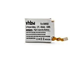 vhbw Batería Recargable Compatible con Sony Smartwatch 3 SWR50 smartwatch, Reloj de Actividad (430 mAh, 3,7 V, polímero de Litio)