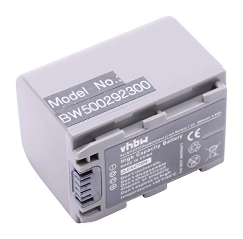 vhbw Li-Ion batería 950mAh (7.2V) para cámara Sony DCR-DVD Serie DCR-DVD905E, DCR-DVD92, DCR-DVD92E y NP-FP30, NP-FP50, NP-FP90.