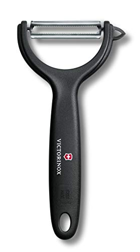 Victorinox Pelador de tomate y kiwi con filo dentado, corte bidireccional, inoxidable, apto para el lavavajillas y negro