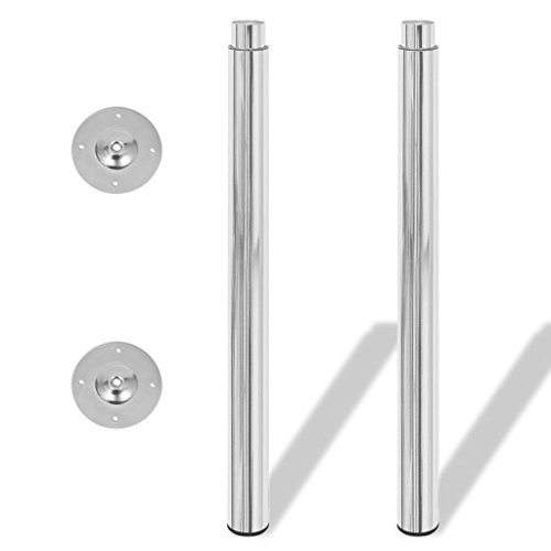 vidaXL 2 Patas Telescópicas para Mesa Regulables en Altura 710mm-1100mm Cromo