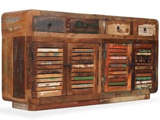 vidaXL Aparador 150x35x75 Madera Reciclada Mesa Consola Mesita Mueble Auxiliar