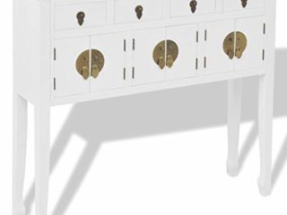 vidaXL Aparador de Estilo Chino de Madera Maciza Dimensiones 95 x 24 x 91 cm