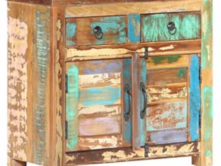 vidaXL Aparador Escritorio Cajón Mesa Auxiliar Cómoda Armario Almacenamiento Decoración Interior Dormitorio Salón Sala de Estar Madera Maciza Reciclada