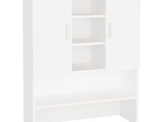 vidaXL Armario de Lavadora Cuarto de Baño Aseo Inodoro Secadora Estantería Estante Muebles Mobiliario Colada Almacenaje Blanco 70,5x25,5x90 cm