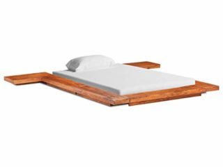 vidaXL Madera Maciza de Acacia Estructura para Futón Japonés Cama Dormitorio Casa Duradera Mobiliario Cómodo Mueble Doble Matrimonia 120x200 cm
