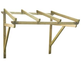 vidaXL Madera Maciza de Pino Pérgola de Puerta Toldos Carpa Exterior Jardín Jardinera Decoración Plantas Flores Marquesina Fiestas Aire Libre