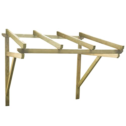 vidaXL Madera Maciza de Pino Pérgola de Puerta Toldos Carpa Exterior Jardín Jardinera Decoración Plantas Flores Marquesina Fiestas Aire Libre