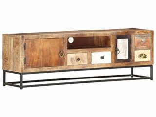 vidaXL Mueble para TV Centro Comedor Televisión Televisor Equipo de Música Armario Bajo Almacenaje Soporte de Madera Maciza Reciclada 120x30x40cm