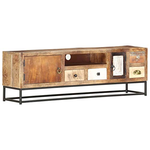 vidaXL Mueble para TV Centro Comedor Televisión Televisor Equipo de Música Armario Bajo Almacenaje Soporte de Madera Maciza Reciclada 120x30x40cm