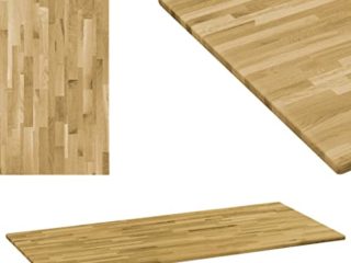 vidaXL Roble Tablero Mesa Rectangular Madera 23 mm 120x60 cm Superficie Tapa