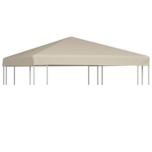 vidaXL Toldo de Cenador 310 g/m² 3x3 m Beige Pabellón Patio Casa