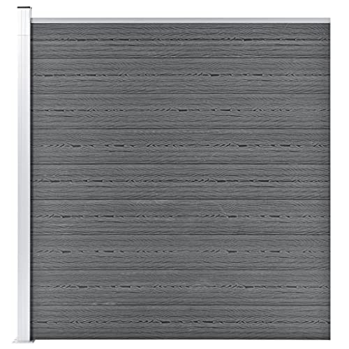 vidaXL Valla de Jardín Muros Pared Conjunto Paneles Separador Patio Exterior Decoración Huerto Plantas Flores Hierbas Cultivos de WPC Gris