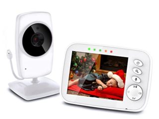 Vigilabebés con Cámara Monitor de Bebé Inteligente con Pantalla LCD 3.2" y Cámara con Visión Nocturna Comunicación Bidireccional
