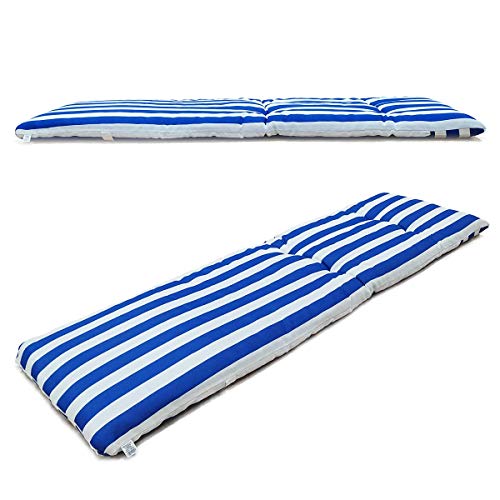 VIGIVISION Cojín Tumbona. Colchóneta para Tumbona Medidas 180x55X5cm. Azul.