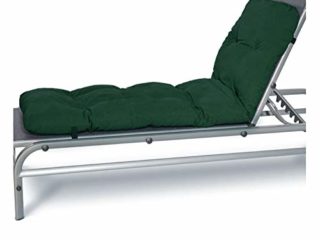 VIGIVISION Cojín Tumbona. Colchóneta para Tumbona Medidas 180x55X8cm.Verde Liso.