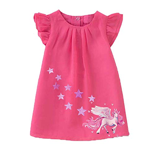 VIKITA Vestido Floral Manga Corta Algodón Niñas 2-8 años SH0820 6T