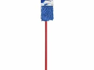 Vileda Flip Mop-Mopa de microfibras con Forma Trapezoidal, compuesta de 2 Caras para una Limpieza más Completa y en Profundidad, Azul, Blanco y Rojo