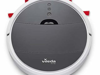 Vileda Robot aspirador VR 102 (con tiempo de funcionamiento extralargo y apertura de succión XL), blanco