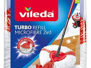 Vileda Turbo 2in1 - Recambio de Microfibras y poliamida, color rojo y blanco