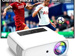 VILICORE Proyector 1080P Nativo Full HD,9500 Lúmenes Proyector Soporta 4k 350" LED 150000 Horas Home Theater Proyector Compatible con Smartphone/ PC/Laptop/PS4/TV Stick/Excel/ PPT