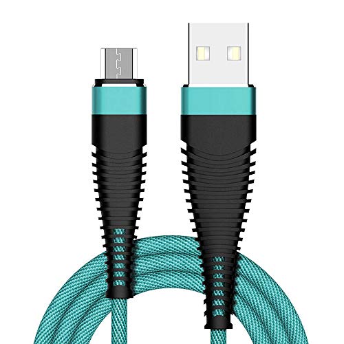Vimoli Micro USB Trenzado Fish Tail USB Durable Cable Data Carga Rápida Fácil de Usar Compatible con Dispositivos Android, Samsung Galaxy, Sony, Nokia, HTC, Kindle, Nexus, LG y más -1M (Azul)