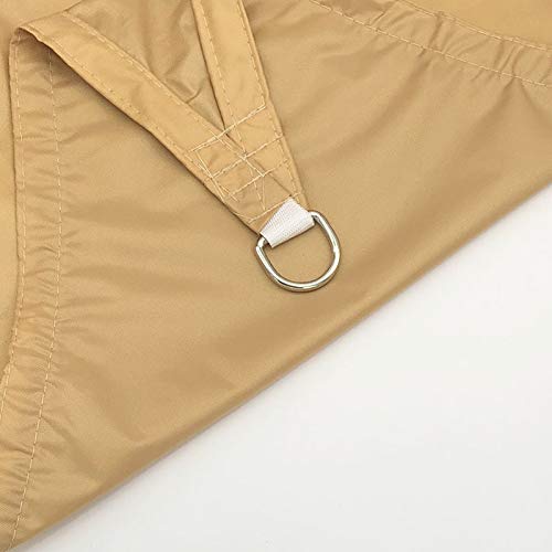 Vine Toldo rectangular de tela para sombra de sol, 98% con protección UV, impermeable, con cuerda, resistente al viento y al polvo, para patio, jardín, piscina, pérgola, patio, amarillo, 3 x 4 m